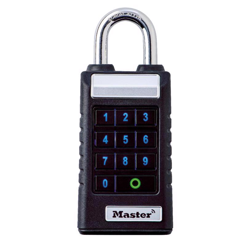 Master Lock ProSeries 5.43 in. H X 1.71 in. W X 2.43  L Metal Single Locking Bluetooth Padlock