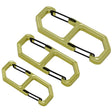 HILLMAN Apex Aluminum Black/Green Clip/Hook S-Biner
