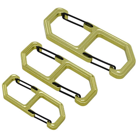 HILLMAN Apex Aluminum Black/Green Clip/Hook S-Biner