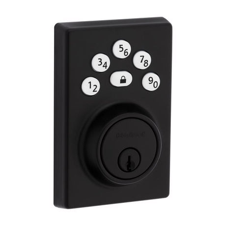 Kwikset Powerbolt Matte Black Zinc Electronic Deadbolt