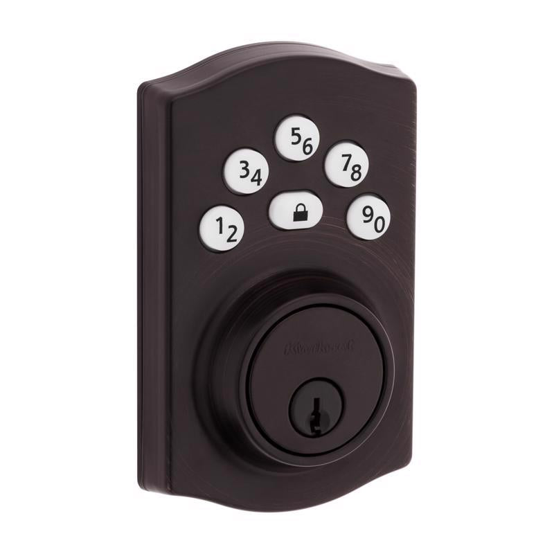 Kwikset Powerbolt Venetian Bronze Zinc Electronic Deadbolt