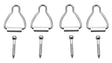 Prime-Line Silver Aluminum Window Latch 1/16 in. W X 1-9/16 in. L For Spline Channel 4 pk