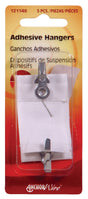 Hillman AnchorWire Steel-Plated White Adhesive Hangers 1-1/2 lb 5 pk