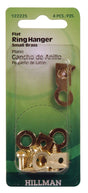 Hillman AnchorWire Brass-Plated Small Ring Hanger 1 lb 4 pk