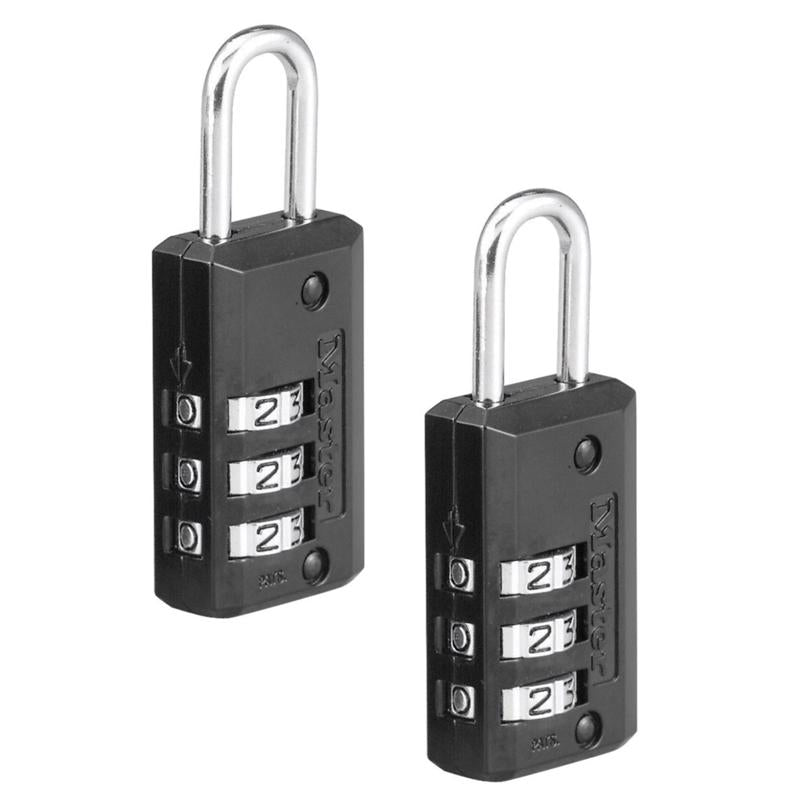 Master Lock 1-1/2 in. H X 1/2 in. W X 1-3/16 in. L Steel 3-Dial Combination Padlock