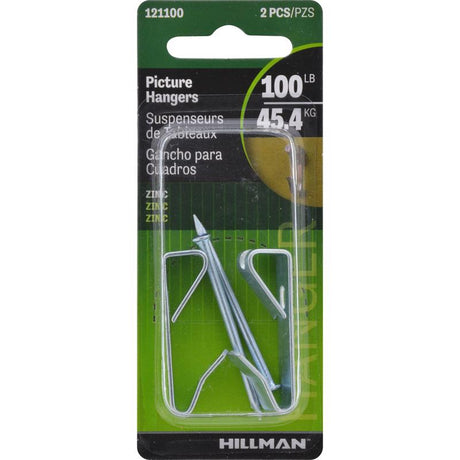 Hillman AnchorWire Silver Conventional Picture Hanger 100 lb 2 pk