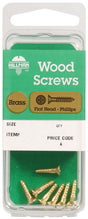 Hillman No. 4 X 3/4 in. L Phillips Wood Screws 10 pk