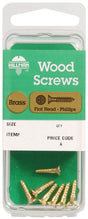 Hillman No. 6 X 1-1/4 in. L Phillips Wood Screws 4 pk