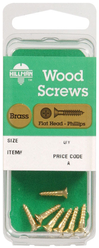 Hillman No. 8 X 1 in. L Phillips Wood Screws 4 pk
