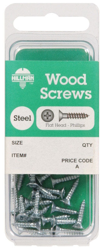 Hillman No. 12 X 2-1/2 in. L Phillips Zinc-Plated Wood Screws 4 pk
