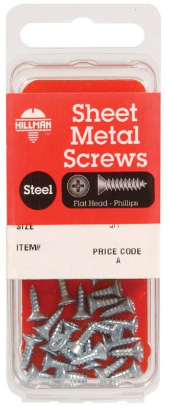Hillman No. 10 X 1-1/2 in. L Phillips Flat Head Sheet Metal Screws 6 pk
