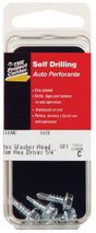 Hillman No. 8 X 1/2 in. L Hex Hex Washer Head Sheet Metal Screws 5 pk