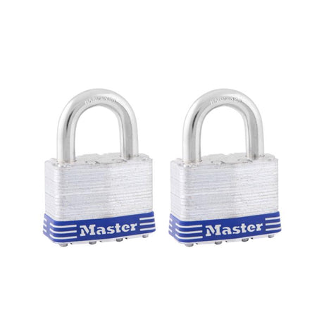 Master Lock 1-1/2 in. H X 7/8 in. W X 2 in. L Steel 4-Pin Cylinder Padlock Keyed Alike