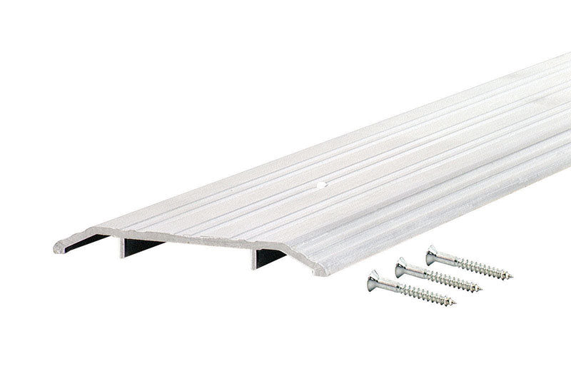 M-D 0.5 in. H X 6 in. W X 36 in. L Mill Aluminum Fluted Top Threshold Silver