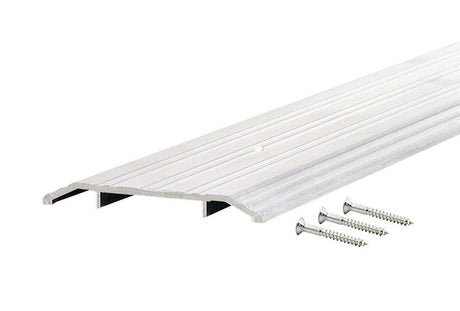 M-D 0.5 in. H X 6 in. W X 36 in. L Mill Aluminum Fluted Top Threshold Silver