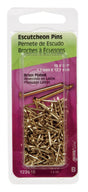 Hillman 18 Ga. X 1/2 in. L Brass-Plated Steel Escutcheon Pins 1 pk 1.5 oz