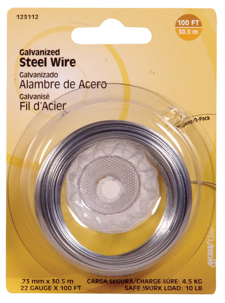 Hillman 100 ft. L Galvanized Steel 22 Ga. Wire