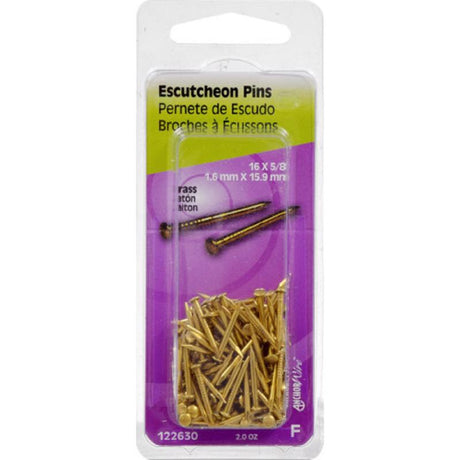 Hillman 16 Ga. X 5/8 in. L Brass Escutcheon Pins 1 pk 2 oz