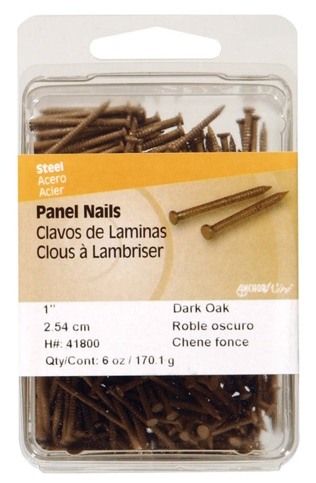 Hillman 1 in. Panel Steel Nail Flat Head