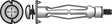 Hillman 1/8 in. D X 1/8 Short in. L Stainless Steel Pan Head Hollow Wall Anchors 100 pk