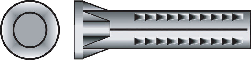 Hillman .19 in. D X 1 in. L Lead Round Head Ribbed Anchor 100 pk