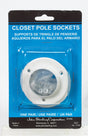 Knape & Vogt Pro 1-3/8 in. L X 1-3/8 in. D Powder Coated Steel Rod Socket