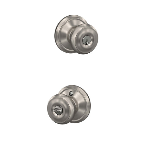 Schlage Georgian Satin Nickel Entry Lockset 1-3/4 in.