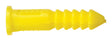Hillman 0.164 in. D X 7/8 in. L Plastic Round Head Ribbed Anchor 100 pk