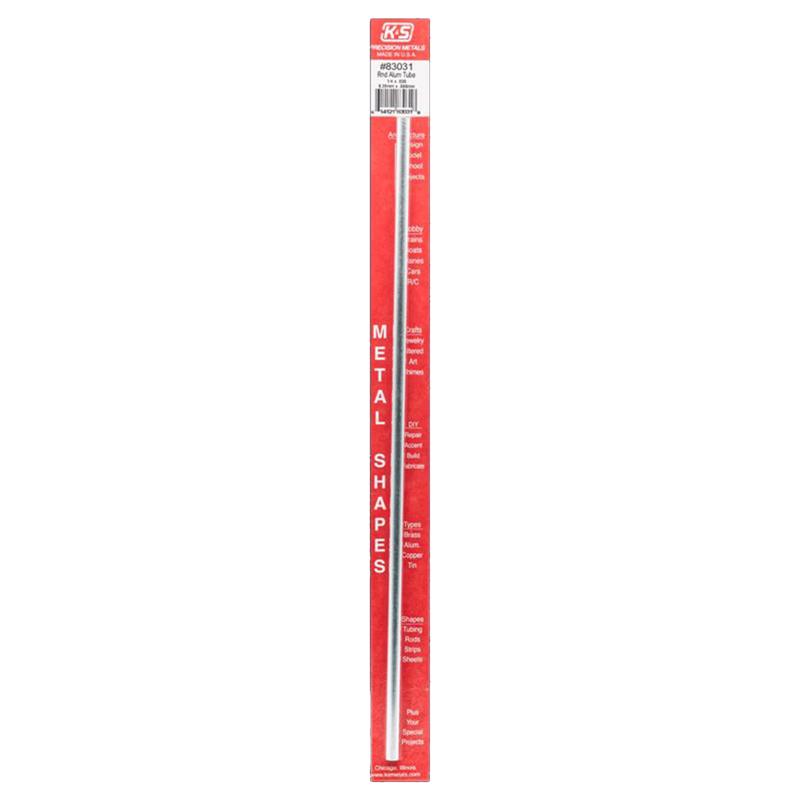 K&S 1/4 in. D X 12 in. L Round Aluminum Tube