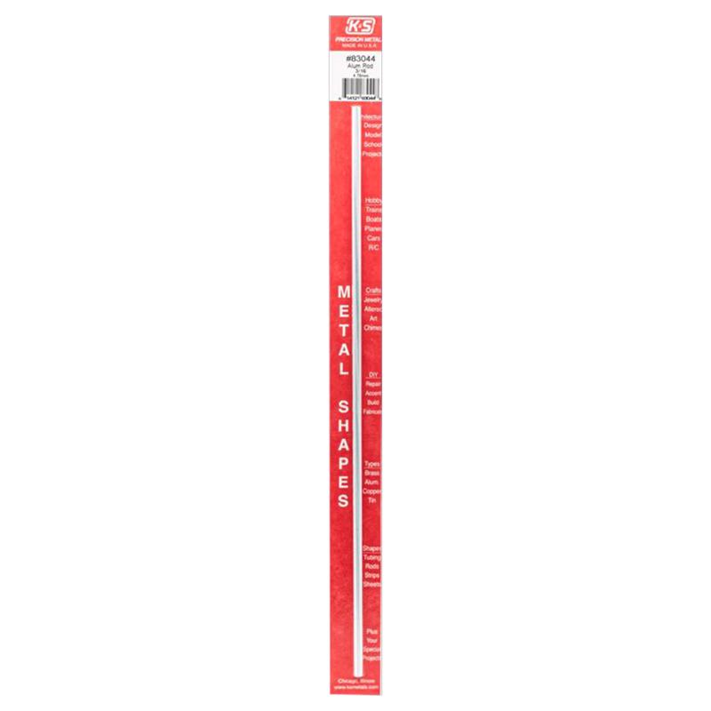 K&S 12 in. L X 3/16 in. D Aluminum Rod 1 pk