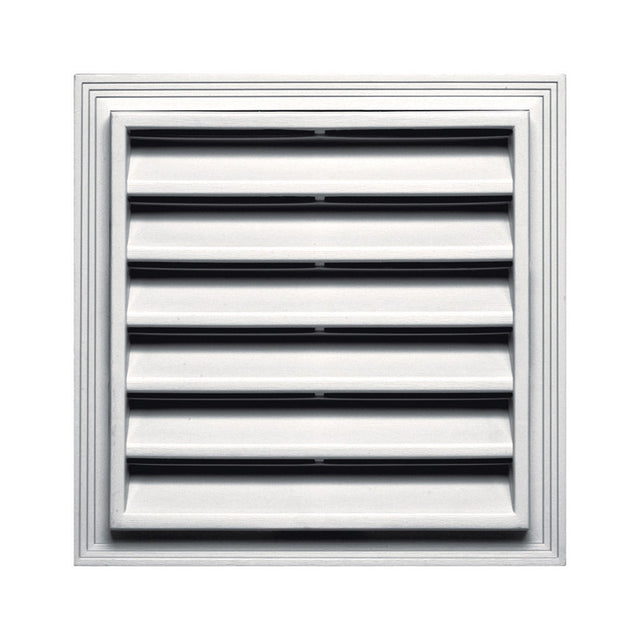 Builders Edge 12 in. W X 12 in. L Wood Grain White Plastic Wall Vent