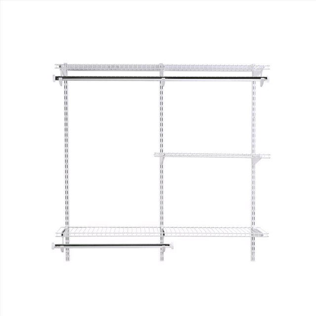 Rubbermaid 49.2 in. H X 13.25 in. W X 2.6 in. L Steel Closet Kit