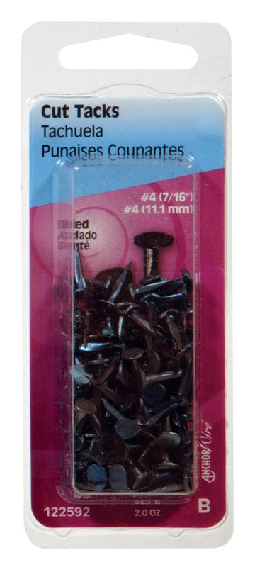 Hillman No. 4 X 7/16 in. L Blue Steel Cut Tacks 2 pk