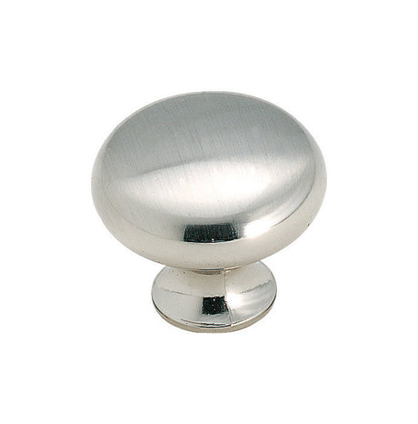 Amerock Anniversary Round Cabinet Knob 1-3/16 in. D 1 in. Sterling Nickel 1 pk