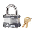 Master Lock 1.75 in. H X 1.75 in. W X 1-3/4 in. L Laminated Steel Dual Ball Bearing Locking Padlock
