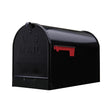 Gibraltar Mailboxes Stanley Jumbo Galvanized Steel Post Mount Black Mailbox