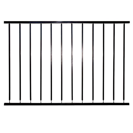 The Village Ironsmith 32 in. H X 48 in. W X 1.3 in. L Steel Metropolitan Railing