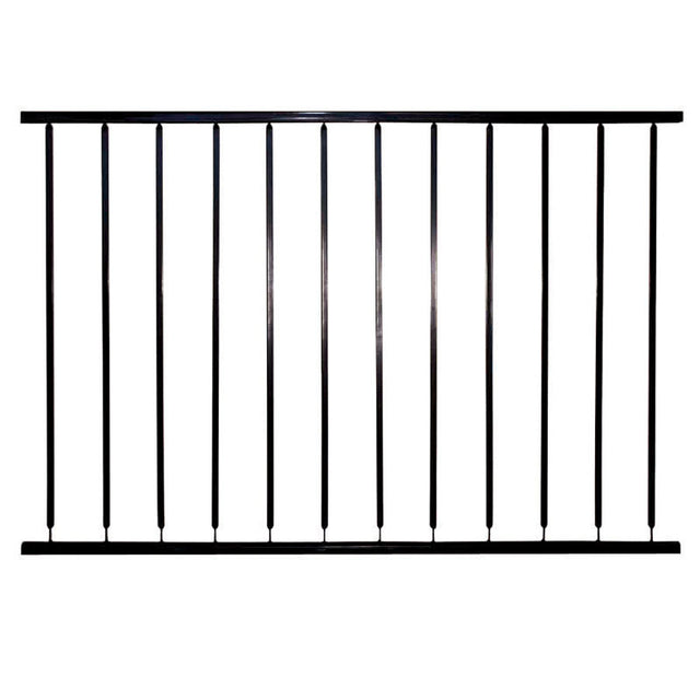 The Village Ironsmith 32 in. H X 48 in. W X 1.3 in. L Steel Metropolitan Railing