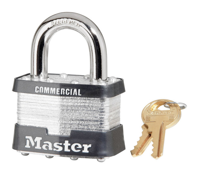 Master Lock 1-1/2 in. H X 2 in. W X 7/8 in. L Steel Double Locking Padlock Keyed Alike