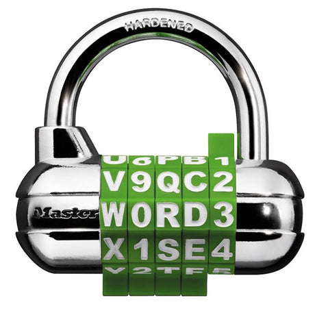 Master Lock 1-1/16 in. H X 1-1/16 in. W X 2-1/2 in. L Steel 5-Dial Combination Padlock