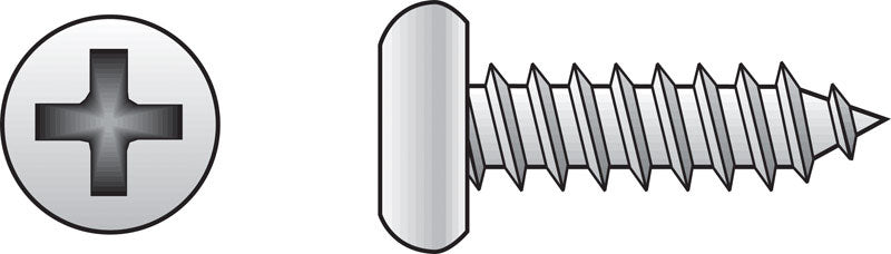 Hillman No. 12 X 2-1/2 in. L Phillips Pan Head Sheet Metal Screws 100 pk