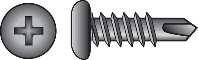 Hillman No. 10-16 X 5/8 in. L Phillips Pan Head Sheet Metal Screws 100 pk