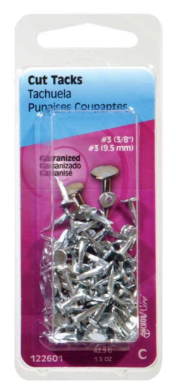 Hillman No. 10 X 5/8 in. L Galvanized Silver Steel Cut Tacks 1.75 pk