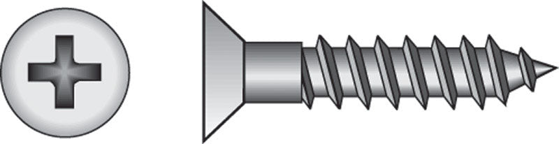 Hillman No. 12 X 2-1/2 in. L Phillips Zinc-Plated Wood Screws 25 pk