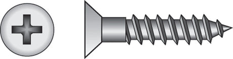 Hillman No. 12 X 2-1/2 in. L Phillips Zinc-Plated Wood Screws 25 pk