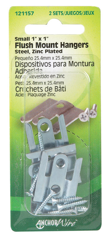 Hillman AnchorWire Silver Flush-Mount Picture Hanger 1 lb 2 pk