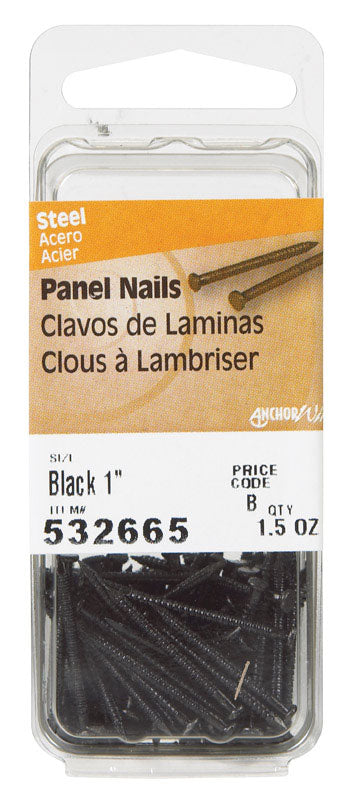 Hillman 1 in. Panel Steel Nail Large Head