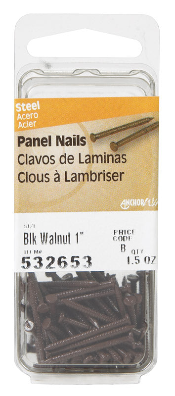 Hillman 1 in. Panel Steel Nail Large Head