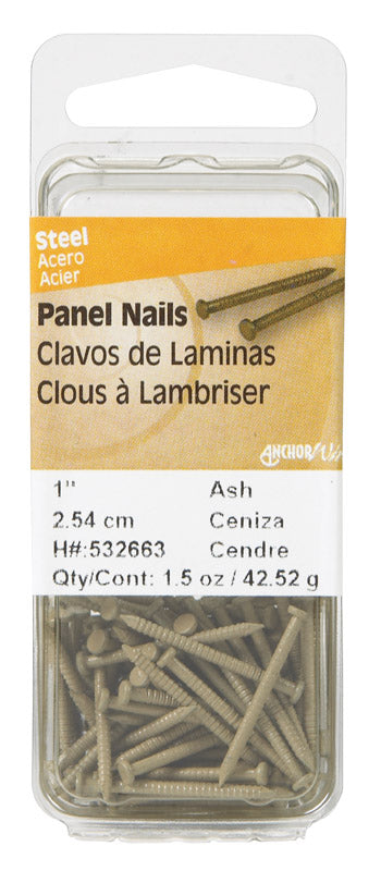 Hillman 1 in. Panel Steel Nail Large Head