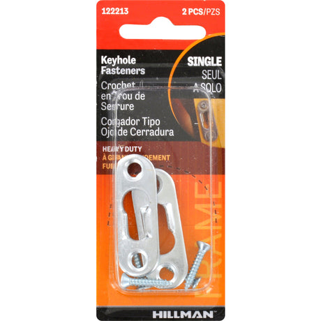 Hillman AnchorWire Steel-Plated Keyhole Picture Hanger 20 lb 2 pk